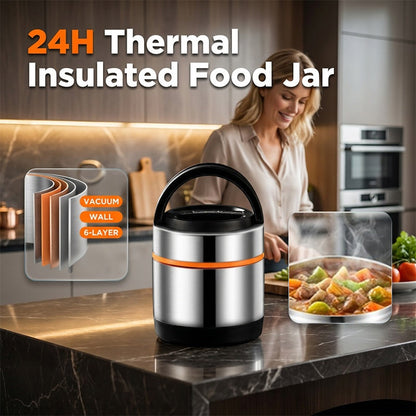 🍱🔥 50 % RABATT NU! Isolerad Matlåda i Rostfritt Stål – Håller Maten Varm Längre När Vädret Blir Kallare ❄️✨