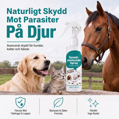 Naturligt parasit- och insektsmedel i sprayform för husdjur