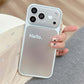 Sweet Heart Pattern Metallic Finish Phone Case