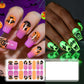 Glow Halloween-nagelklistermärken
