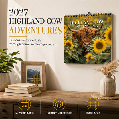2027 Skotsk Höglandsboskap Väggkalender
