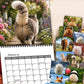 Väggkalender med roliga djurrumpor