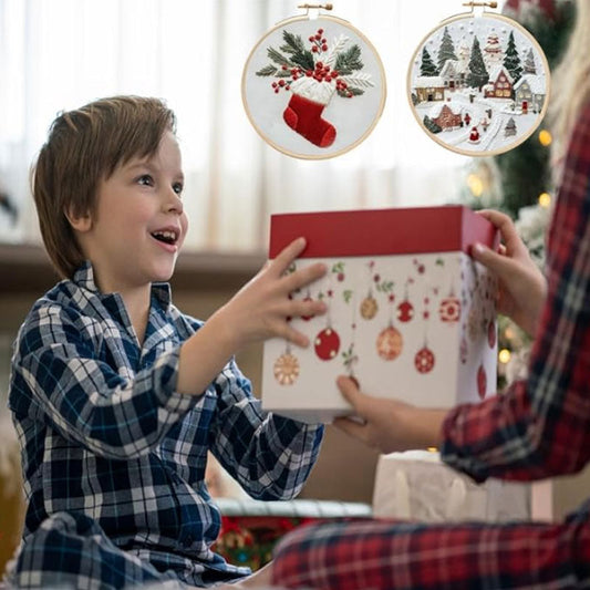 ⏳ 50 % rabatt under en begränsad tid ⏰ Broderikit med jultema 🎅