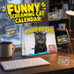 Rolig väggkalender med arga katter 2027