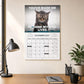 Rolig väggkalender med arga katter 2027