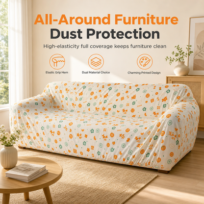 Print Elastic Bed & Sofa Dust Cover