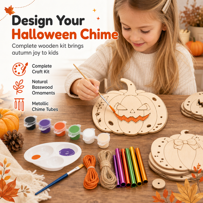 🎁Halloween-DIY-kit i trä med pumpor