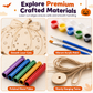 🎁Halloween-DIY-kit i trä med pumpor