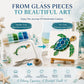 DIY-mosaikkit med havsglas och havsmotiv