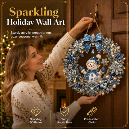 DIY-kit för julmotiv med diamantmosaik