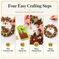 DIY-kit för julmotiv med diamantmosaik
