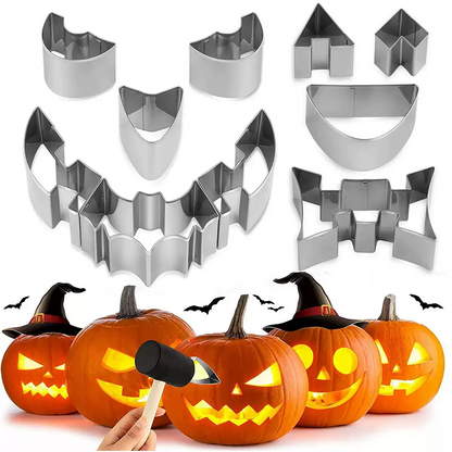 Halloweenkit i rostfritt stål för enkel pumpaskärning