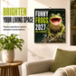 🐸Vandkalender ”Funny Frogs 2027” – Söt och rolig grodkalender, originell present med amfibietema, inredning med natur- och djurmotiv