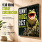 🐸Vandkalender ”Funny Frogs 2027” – Söt och rolig grodkalender, originell present med amfibietema, inredning med natur- och djurmotiv