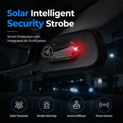 🔥🎁 KÖP 2 FÅ 1 GRATIS – SOLDRIVEN LED-VARNINGSLAMPA FÖR BILEN 🚗 Simulerar ett aktivt stöldskyddsljus för extra synlighet & avskräckande effekt – helt utan kablar! ☀️🚨