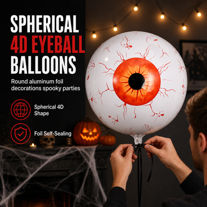 22-Inch 4D Eyeball Balloons for Halloween Decorations