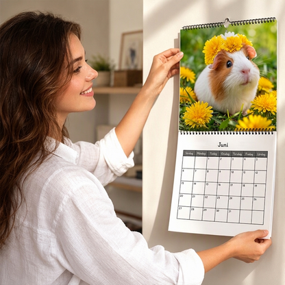 🐹 Ett helt år med söta marsvin – charmig väggkalender