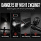 Stötsäker cykeltelefonfäste med Type-C USB-laddningsbar 6-LED-cykelljusset