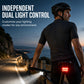 Stötsäker cykeltelefonfäste med Type-C USB-laddningsbar 6-LED-cykelljusset