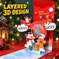 3D jul pop-up-kort