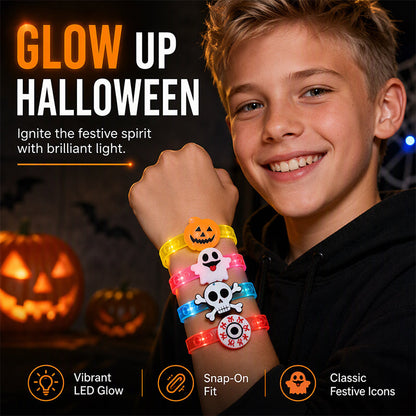 Barn LED halloween glödarmband