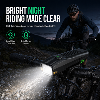 Uppladdningsbar LED-framlampa för cykling i mörker