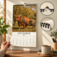 Väggkalender 2027 i A4 med sura highlandkor