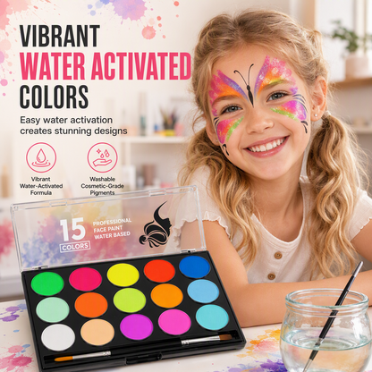 Kids' 15-Color Face and Body Paint Palette
