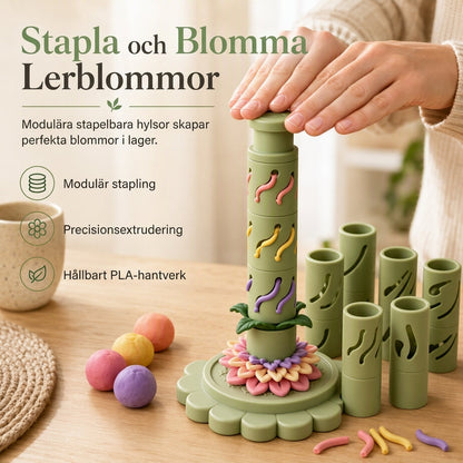 DIY-verktyg för att forma lerblommor och modulär lerkonstnär för handgjorda hantverk