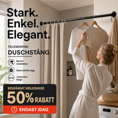 ✨ Montera på sekunder utan att borra – justerbar spännstång för smartare förvaring hemma 🏠