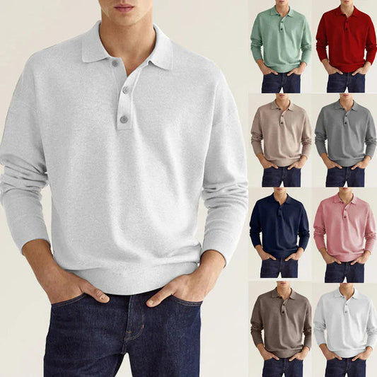 Höstförsäljning - 49% OFF --- Mode för män Casual Lös Lapel långärmad skjorta