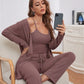Pyjamasset 3 delar knutna byxor