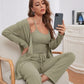 Pyjamasset 3 delar knutna byxor