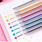 Set med gelpenna med glitter