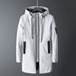 Lång trenchcoat i klassisk design för män