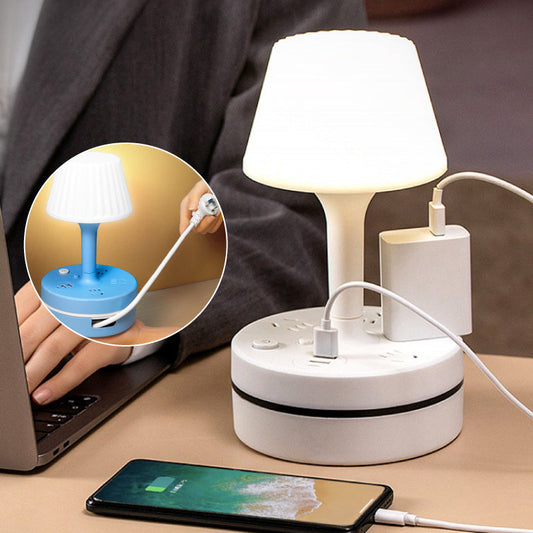 Allt-i-ett-design, flera funktioner för att möta dina olika behov!-Sänglampor med AC-uttag och USB-portar