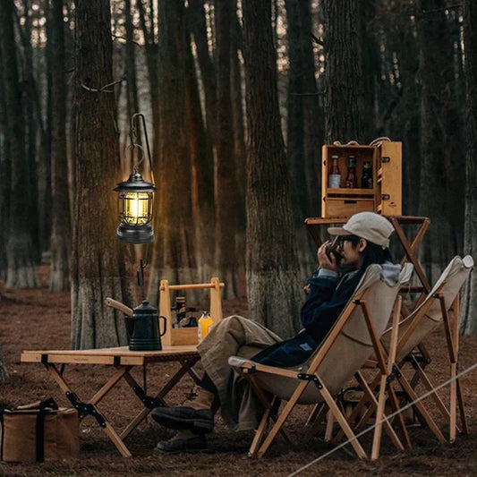 Lámpara de camping retro portátil