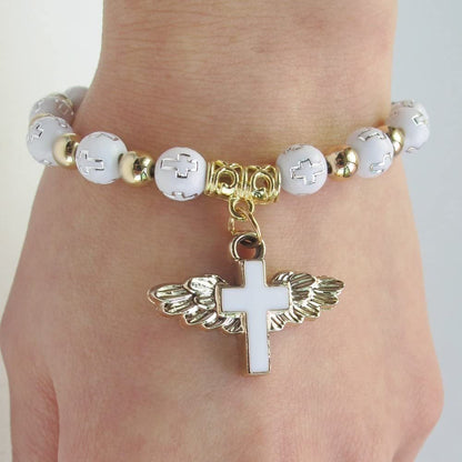 Ängel Wing Cross Armband