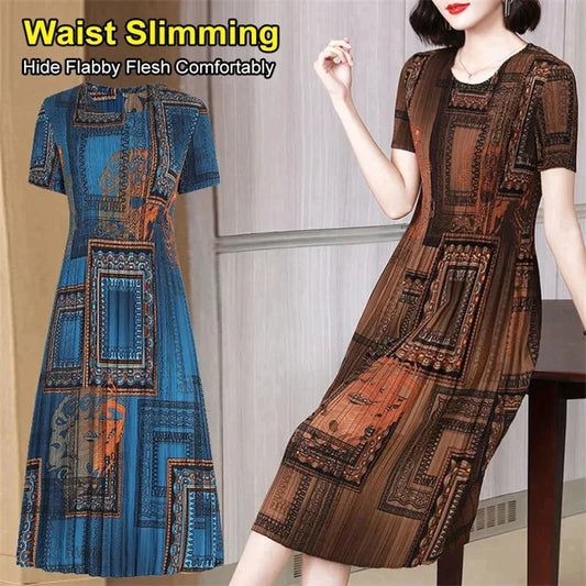 Modig plisserad klänning(50% OFF)