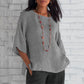 Top Linen Cotton roterande skjorta, sju punkthylsa Köp 3 extra 10 % rabatter