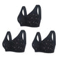 🔥Betala 1 Få 3(3pack)🔥Design för Senior Frontstängning Bomulls-BH-FRI FRAKT