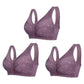 🔥Betala 1 Få 3(3pack)🔥Design för Senior Frontstängning Bomulls-BH-FRI FRAKT