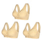 🔥Betala 1 Få 3(3pack)🔥Design för Senior Frontstängning Bomulls-BH-FRI FRAKT